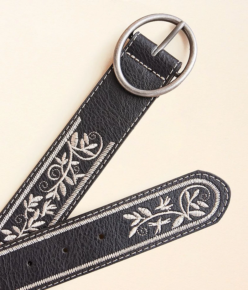 Floral Embroidered Belt