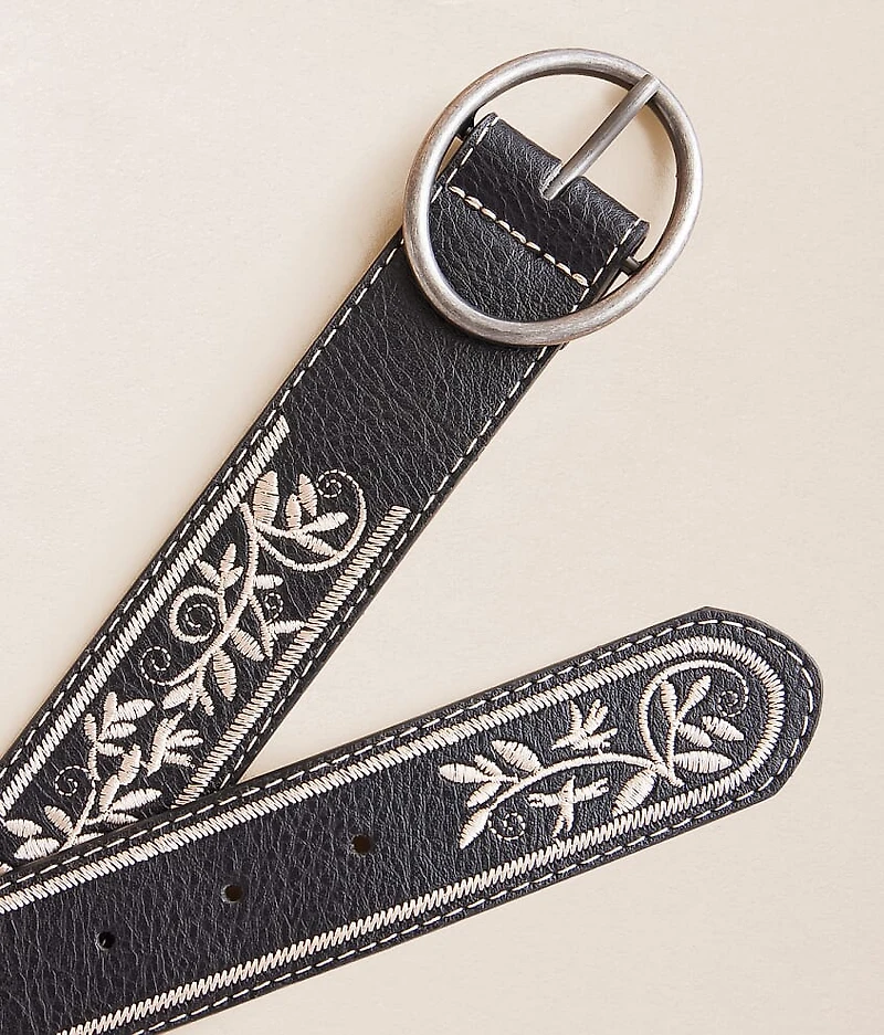 Floral Embroidered Belt