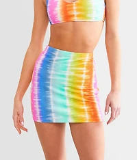 Rainbow Ombre Mini Skirt