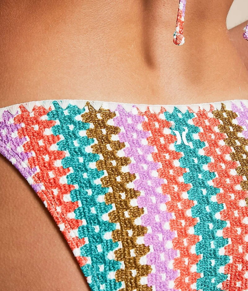 Striped Crochet Scrunch Swim Bottom