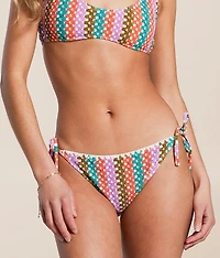 Striped Crochet Scrunch Swim Bottom