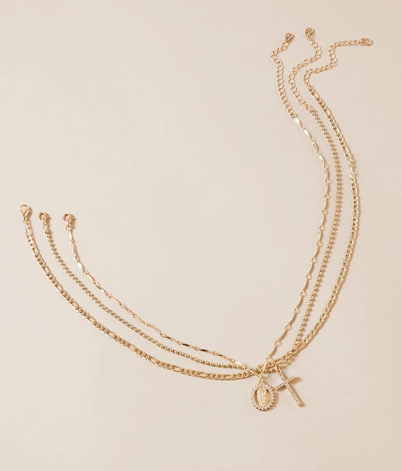 3 Pack Cross Necklace Set