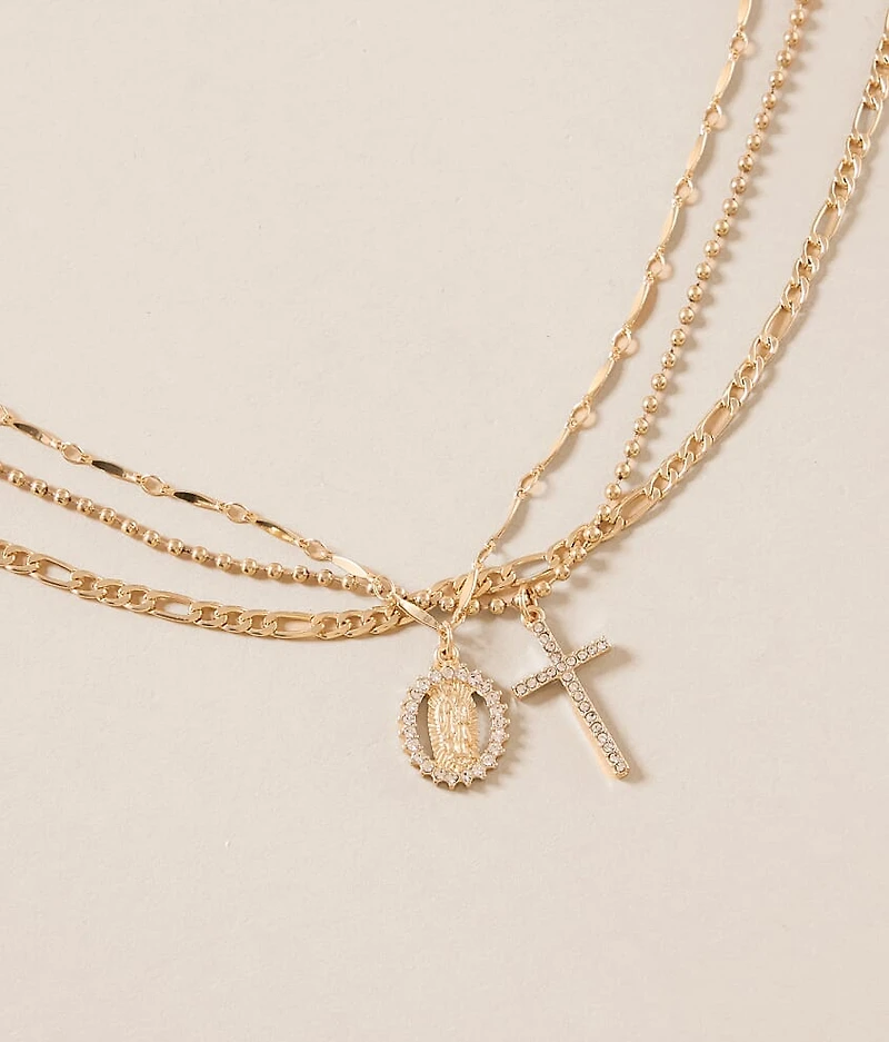 boutique by BKE 3 Pack Cross Necklace Set