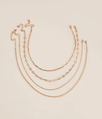 4 Pack Glam Necklace Set