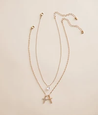 2 Pack Cross Necklace Set