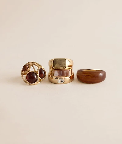 5 Pack Mixed Ring Set