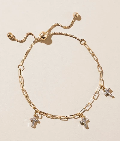 boutique by BKE Glitz Cross Bracelet