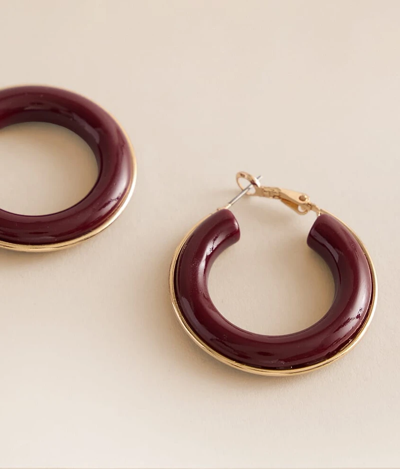Resin Hoop Earring