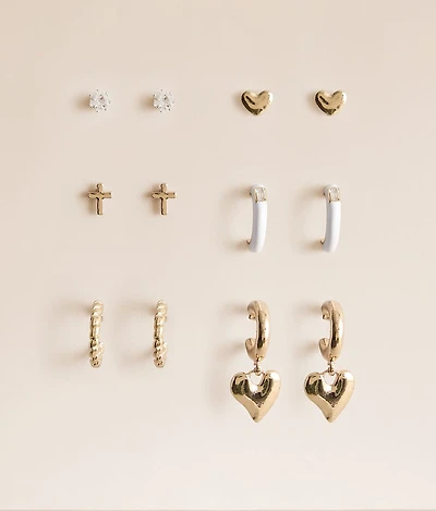 6 Pack Sweet Earring Set