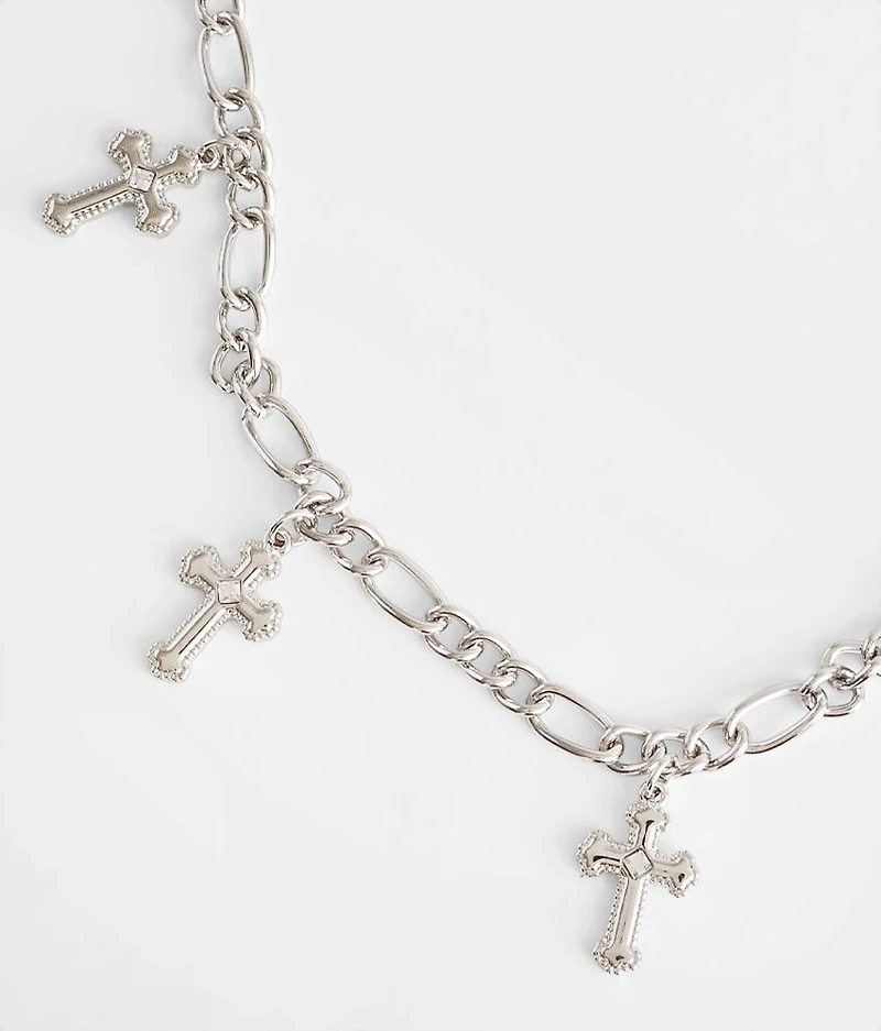 Multi Cross Charm Necklace