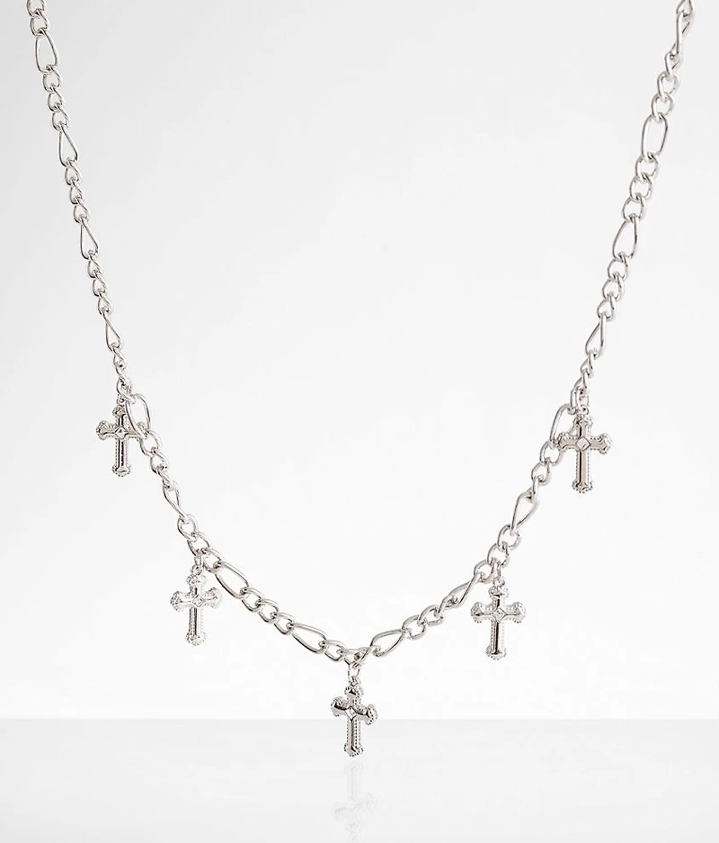 Multi Cross Charm Necklace