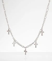 Multi Cross Charm Necklace