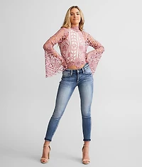 Crochet Mock Neck Top