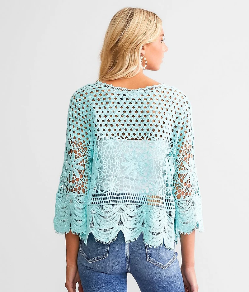 Eyelash Crochet Lace Top