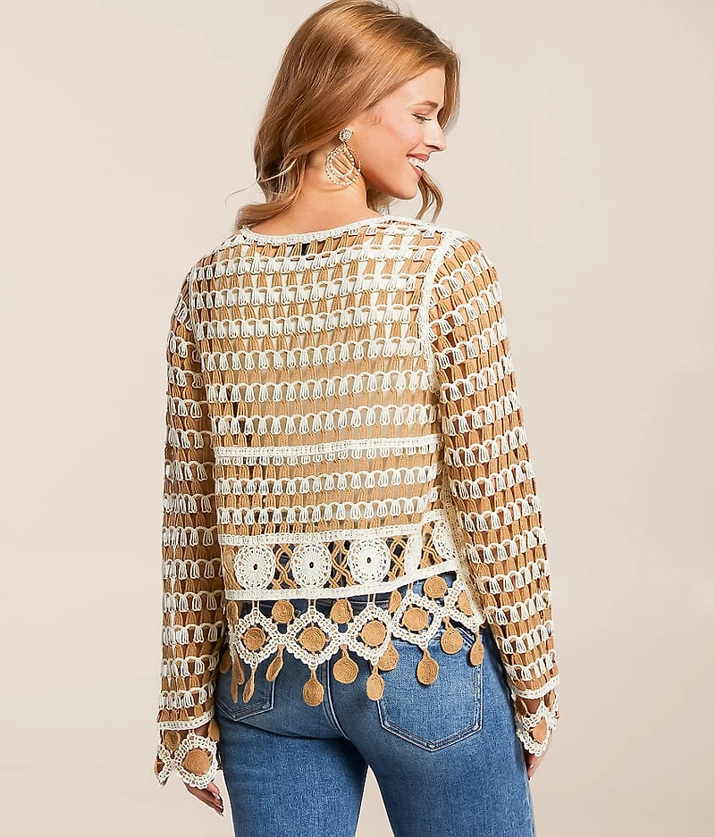 Mixed Stitch Crochet Cardigan