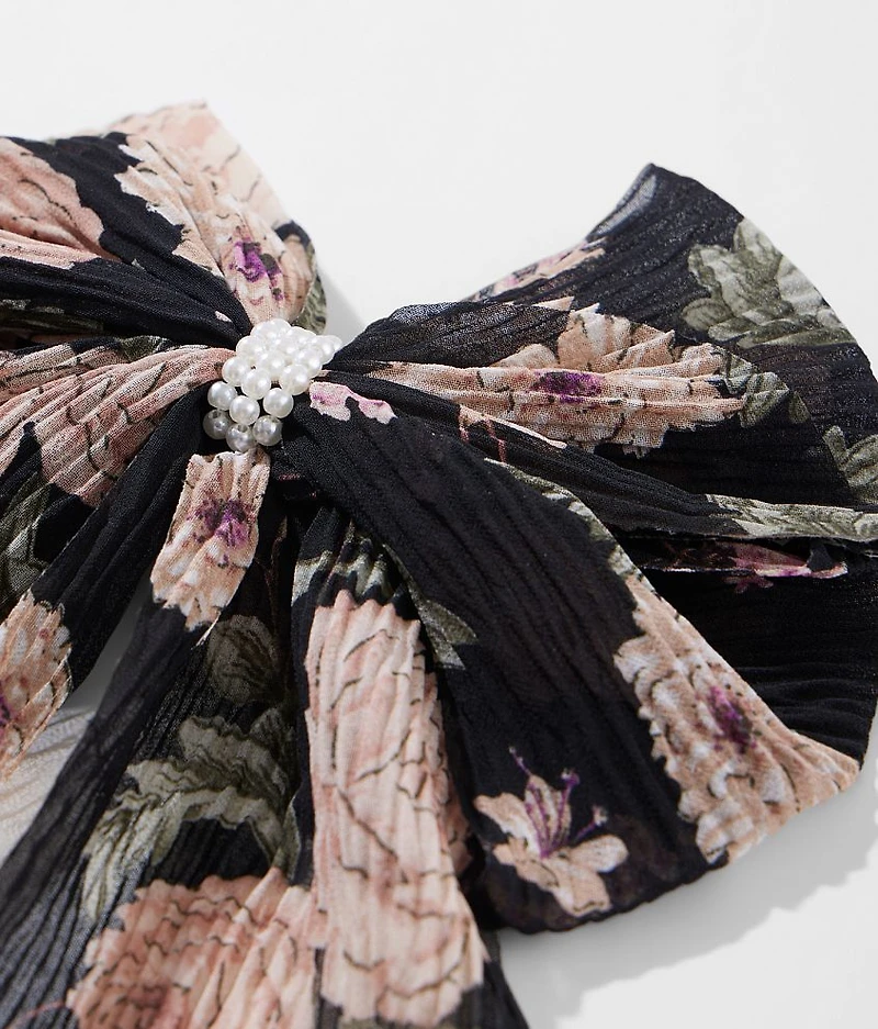 Floral Bow Barrette
