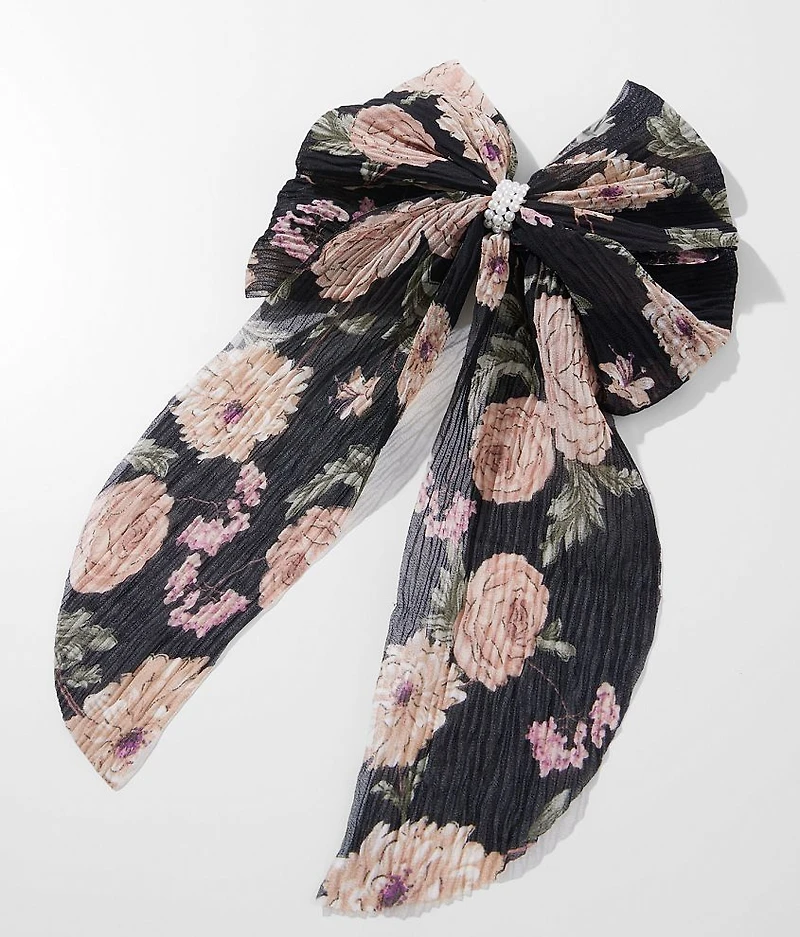 Floral Bow Barrette