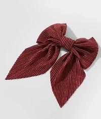 Pleated Bow Barrette
