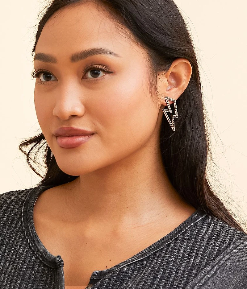 Glitz Lightning Bolt Earring