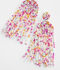 Seed Bead Fringe Earring
