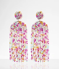 Seed Bead Fringe Earring
