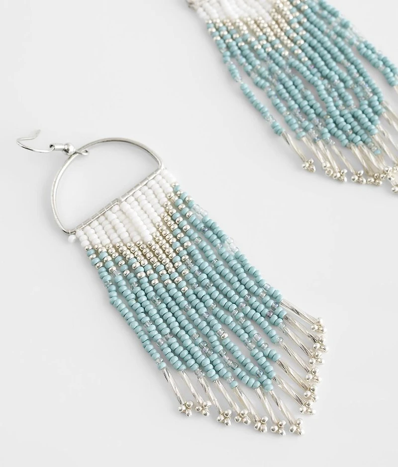 Seed Bead Fringe Earring