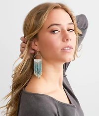 Seed Bead Fringe Earring