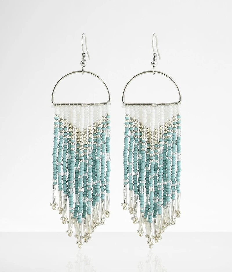 Seed Bead Fringe Earring