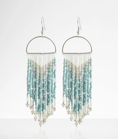 Seed Bead Fringe Earring