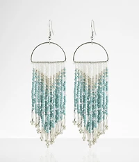 Seed Bead Fringe Earring