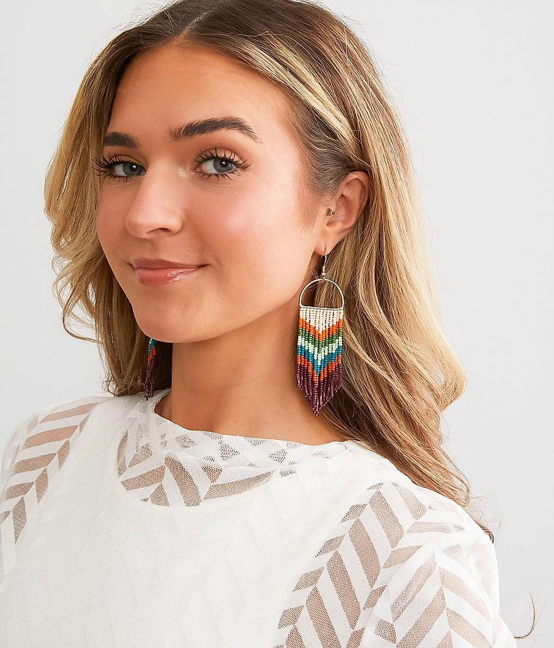 Beaded Fringe Earring