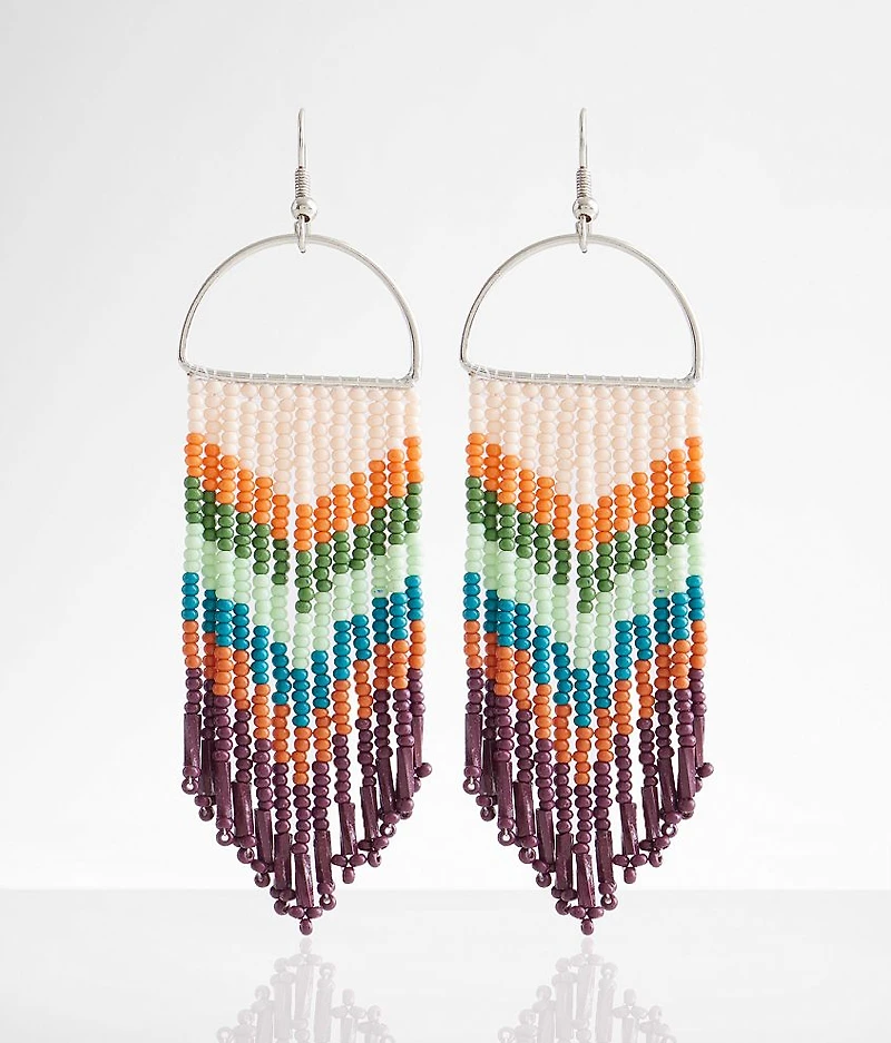 Beaded Fringe Earring
