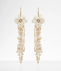 Seed Bead Flower Earring
