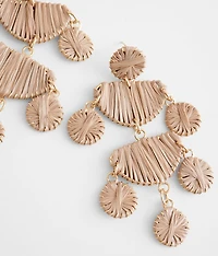 Tiered Raffia Wrapped Earring