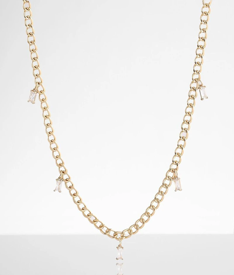 Rhinestone Charm Necklace