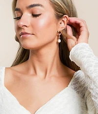 Faux Pearl Earring