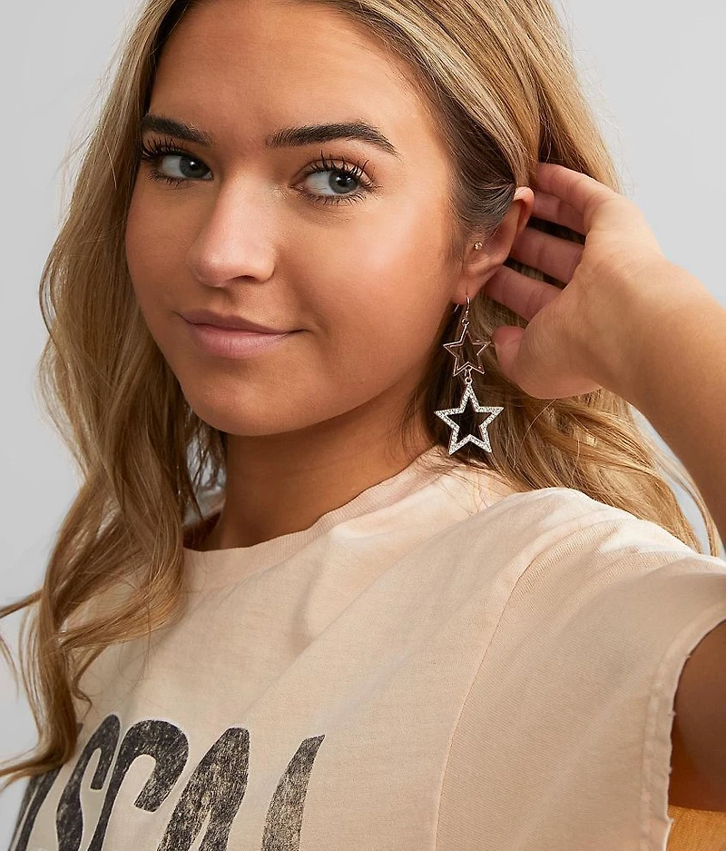 Glitz Star Drop Earring