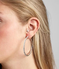 Glitz Hoop Earring