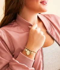Western Locket Charm Bracelet