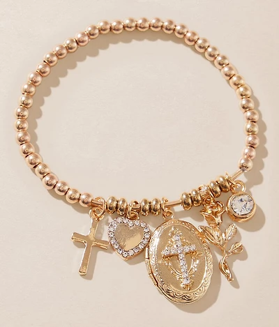 Western Locket Charm Bracelet