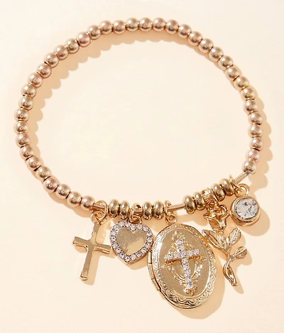 Western Locket Charm Bracelet