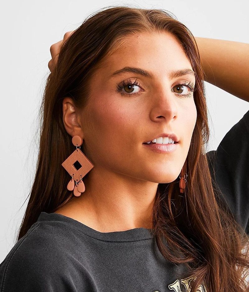 Embossed Cut-Out Earring