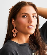 Embossed Cut-Out Earring
