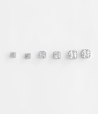 3 Pack Square Earring Set