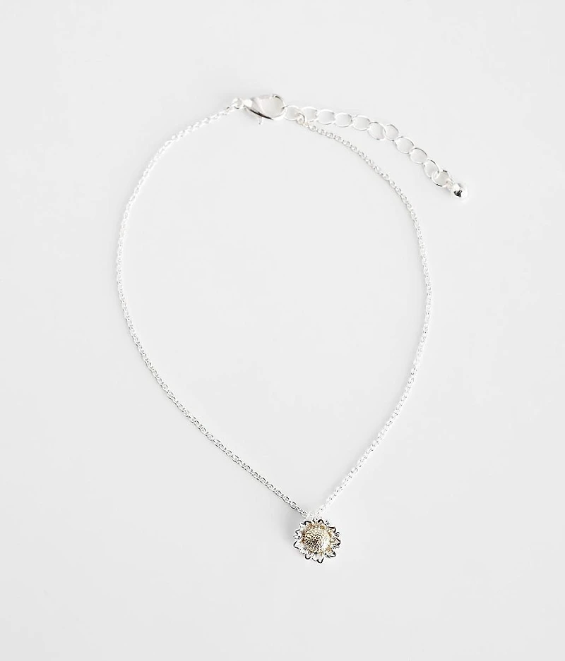 Sunflower Pendant Ankle Bracelet