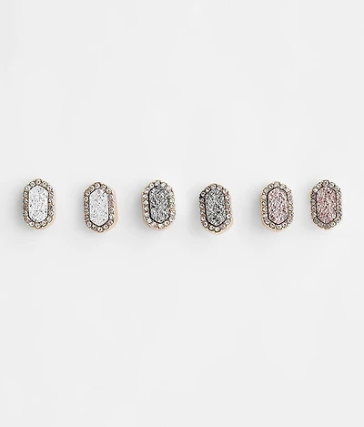 3 Pack Druzy Earring Set