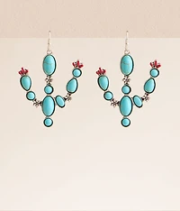 Turquoise Cactus Earring