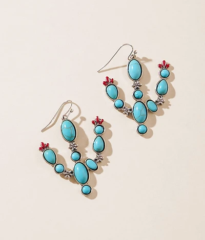 Turquoise Cactus Earring