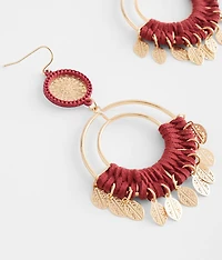 Thread Wrapped Drop Earring
