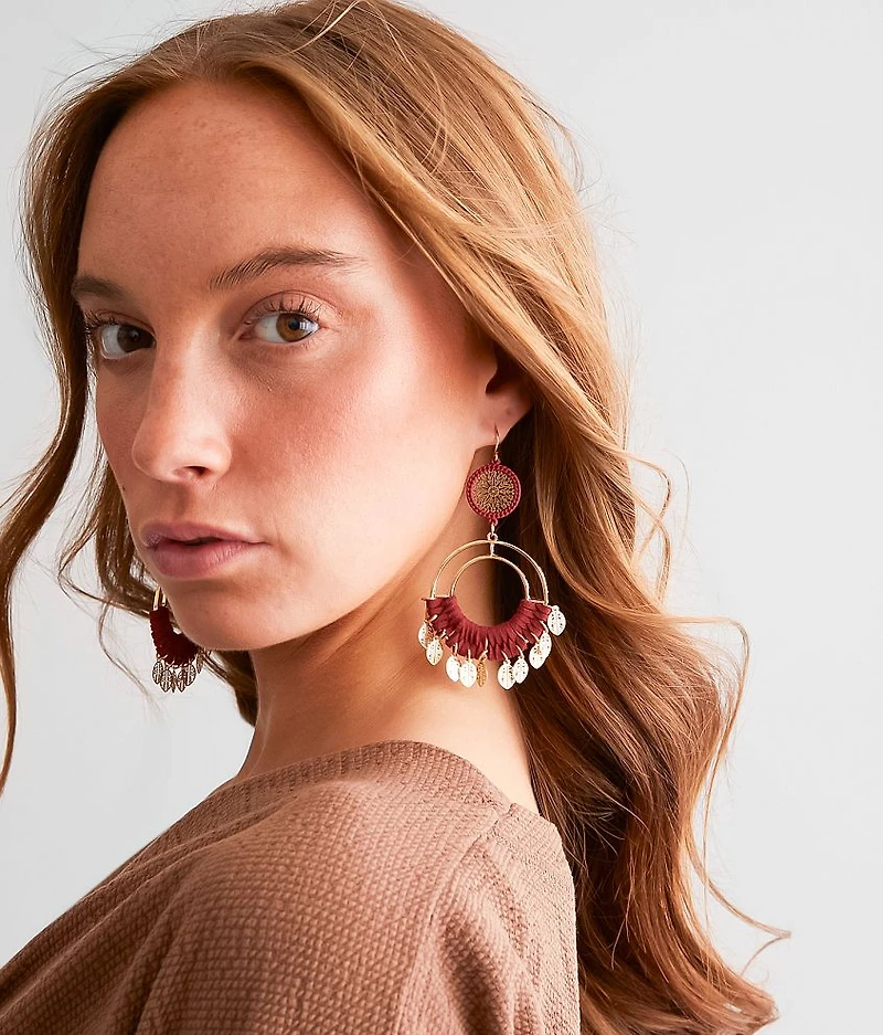 Thread Wrapped Drop Earring